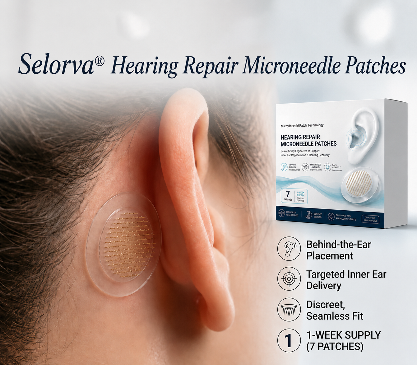 Selorva® Hearing Repair Microneedle Patches